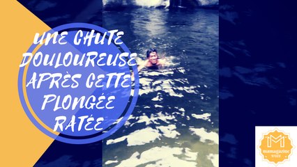 Une chute douloureuse après cette plongée ratée!