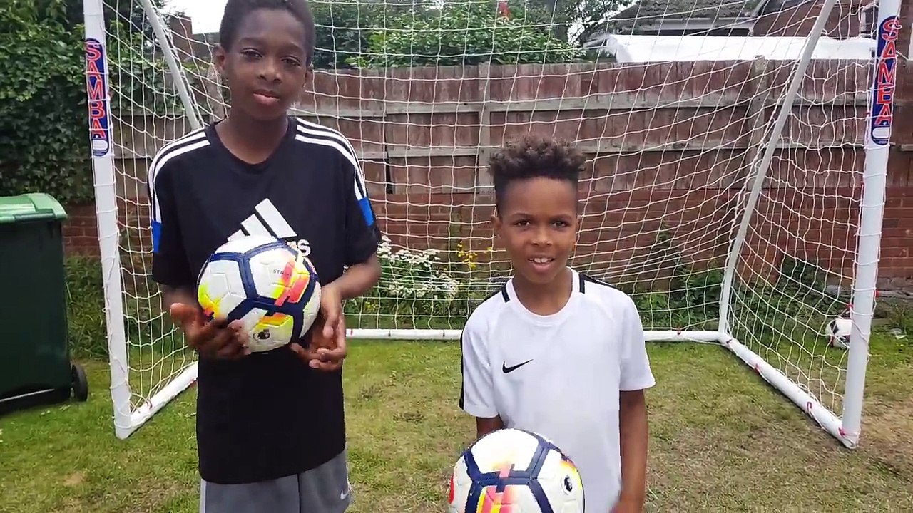 13 YEAR OLD vs 8 YEAR OLD! Who Will Win-- - 1v1 Football Challenge!!