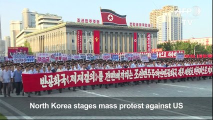 N. Koreans gather in support of government after Trump warning