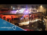 Incendian en CU unidad y estación del Metrobús