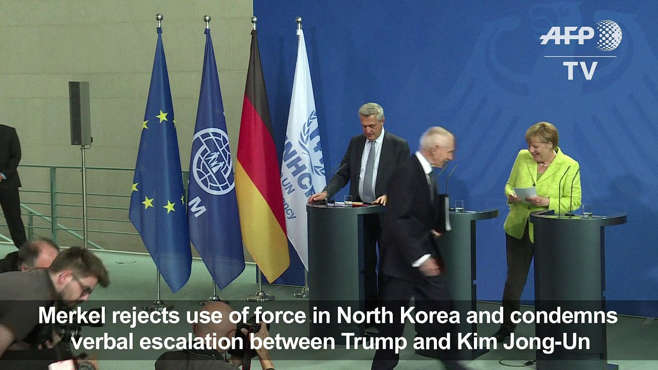 Merkel rejects use of force in N. Korea and verbal 'escalation'