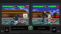 Virtua Fighter 2 (Arcade vs Sega Saturn) Side by Side Comparison