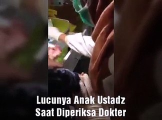 Begini Reaksi Anak Ustadz Saat Disuntik Dokter, Lucu Tapi Juga Kasihan...