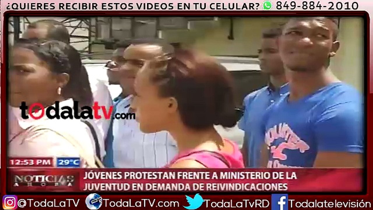 Jóvenes protestan frente al Ministerio de la Juventud en demanda de reivindicaciones-Noticias Ahora-Video