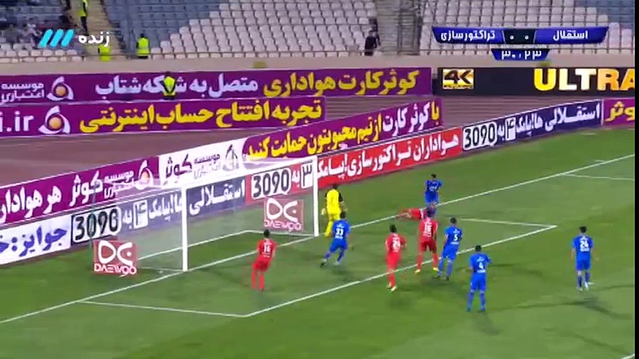 خلاصه بازی استقلال 1-0 تراکتورسازی