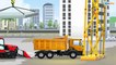 Equipo Constructor: Camión, la Grúa y la Excavadora construye en la ciudad - Dibujos