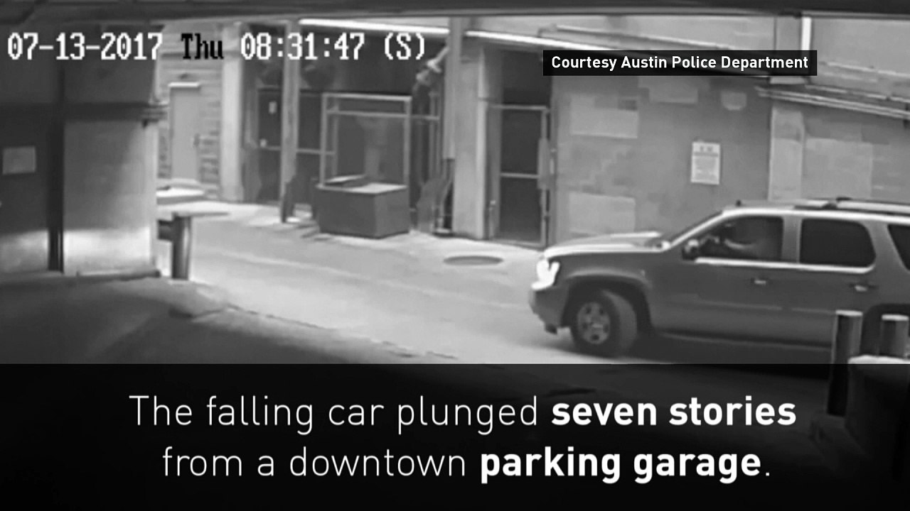 Texas driver survives seven-storey plunge