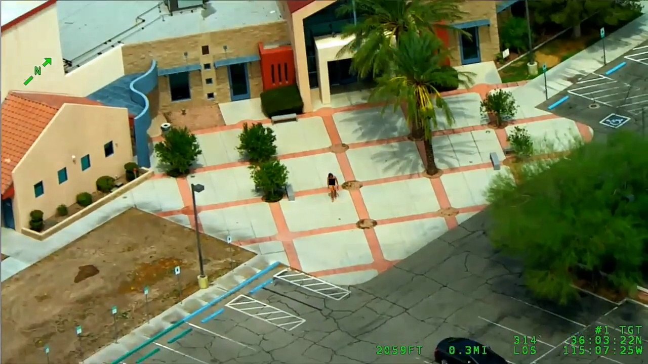Nude man shot outside church in Las Vegas