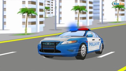 Camión de bomberos, Coche de Policía y Carros de Carreras - Videos para niños - NUEVO Caricaturas