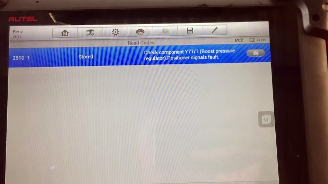 Mercedes Benz ML320 CDI Turbo actuator fault code 2510-1