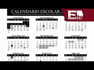 SEP publica calendario escolar 2014-2015  / Excélsior Informa