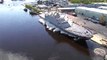 US Navy Launches New Warship Sideways Into Water — USS Billings Christening and Launch