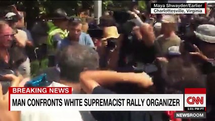 White supremacist rally organizer confronted