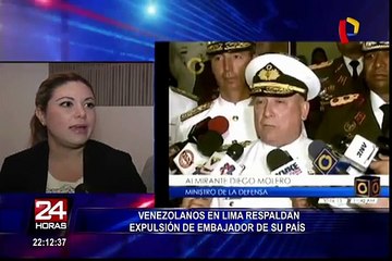 Venezolanos en Lima respaldan expulsión de embajador de su país