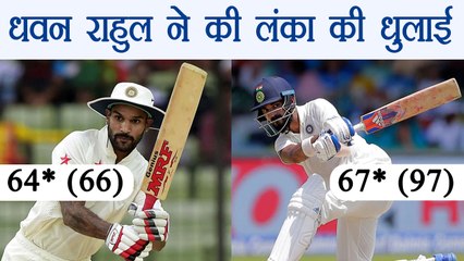 India vs Sri Lanka 3rd Test: IND 134/0 at lunch, Dhwan-Rahul slams fifties | वनइंडिया हिंदी