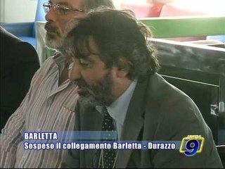 BARLETTA. Sospeso il collegamento per Durazzo