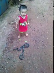 Playing with snake