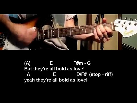 Bold As Love Jimi Hendrix How to play Chords and Lyrics