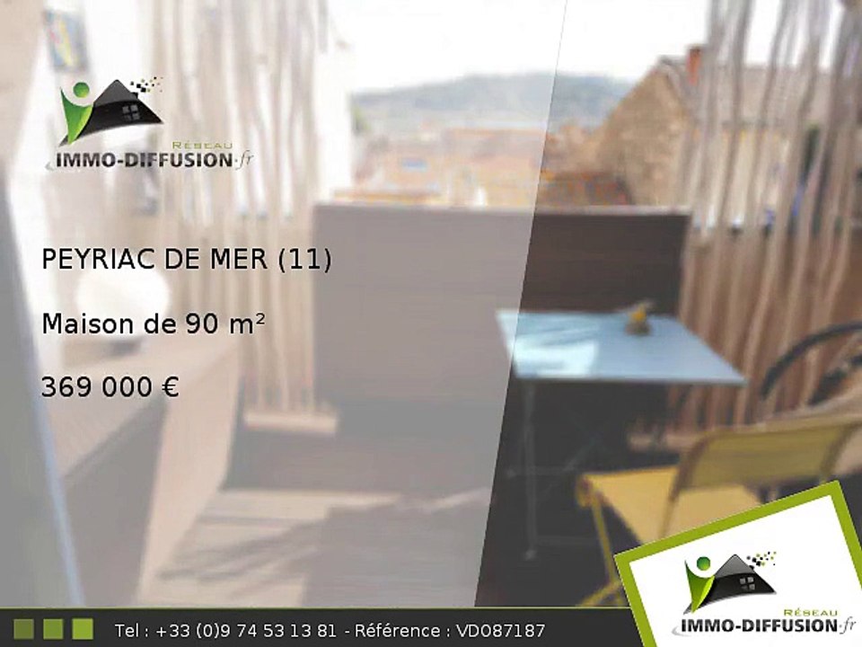 Maison A vendre Peyriac de mer 90m2 - 369 000 Euros