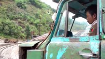 Burma Mines Railway, Railtruck to Namtu, Myanmar(360p)