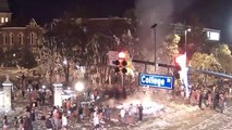 Footage shows start and scale of the fire at Toomers Corner