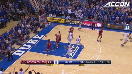 Boston College vs. Duke Mens Basketball Highlights (2016 17)