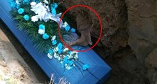 ABD'de Mezarın İçine Konulan Tabutun Üzerine Bacak Düştü