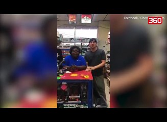 Aktori i famshem i Hollywood, kercim erotik me shitesen ne supermarket (360video)