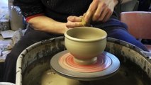 Throwing / Making a Pottery Rose Bowl on the Wheel