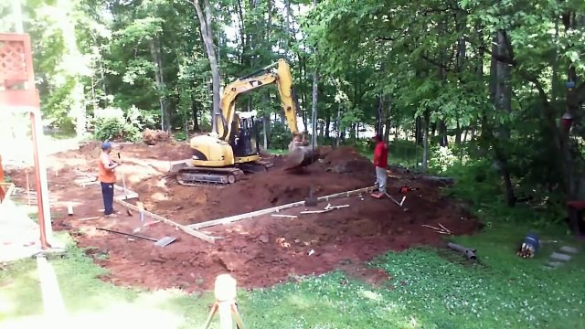 Inground swimming pool building process - step by step - dailymotion