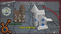 Blender Tutorial Modelagem de Construções 3D - Modelando Casa Medieval para Game 3/3
