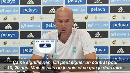 Football: Zidane, "content" de prolonger son contrat au Real