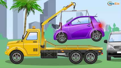 Мультик про Эвакуатор и Полицейскую Машину Мультфильмы 2017 Цветные машинки