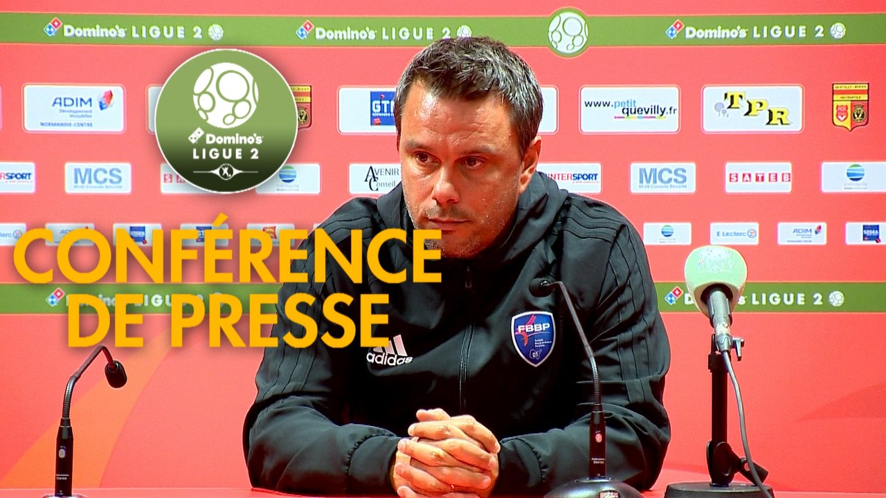 Conférence de presse Quevilly-Rouen Métropole - FBBP 01 (1-4) : Emmanuel DA COSTA (QRM) - Hervé DELLA MAGGIORE (BBP) - 2017/2018