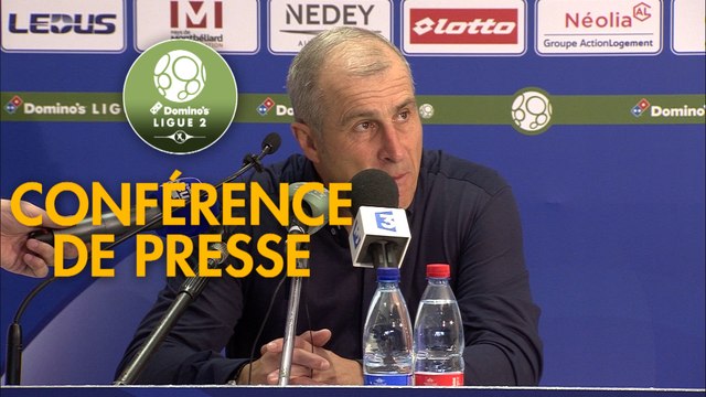 Conférence de presse FC Sochaux-Montbéliard - RC Lens (3-2) : Peter ZEIDLER (FCSM) - Alain CASANOVA (RCL) - 2017/2018