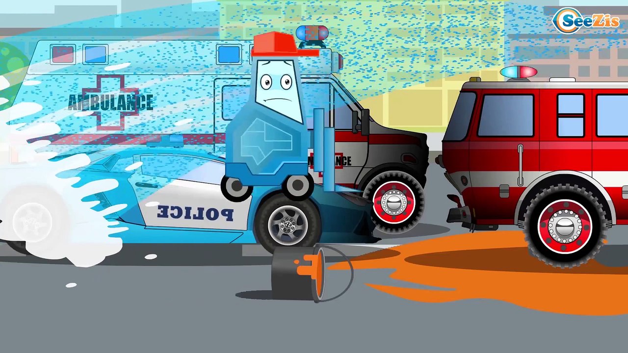 Camión de Bomberos - Sirena de Incendios - Videos cortos para bebés!
