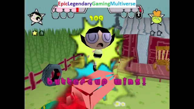 Buttercup The Powerpuff Girl VS Big Billy In The Powerpuff Girls Chemical X traction Match