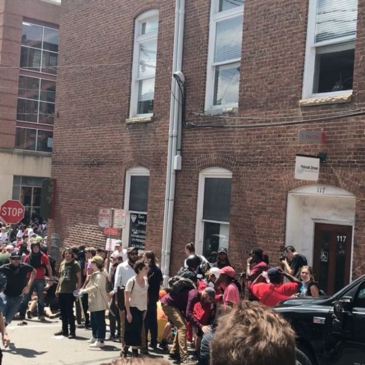 Crowd Rushes to Help After Car Crashes into Protesters in Charlottesville