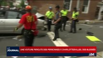 Charlottesville: une voiture fonce sur une foule faisant plusieurs blessés