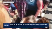 i24NEWS DESK | 3 dead in white nationalist protest in Virginia | Saturday, August 11th 2017