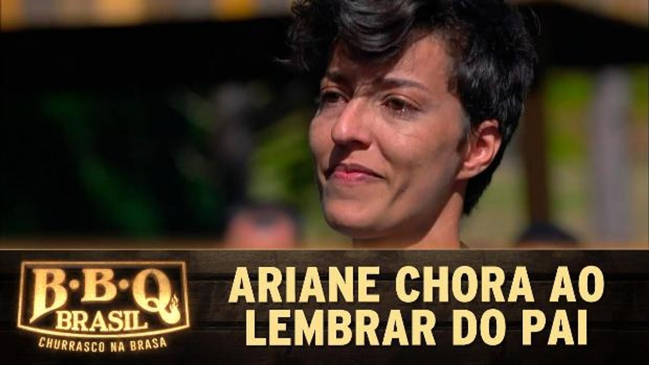 Ariane chora ao lembrar do pai
