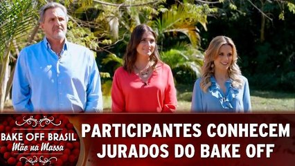 Participantes conhecem jurados do Bake Off