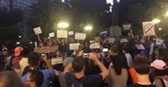 Protesters in NYC's Union Square Gather in Solidarity With Charlottesville