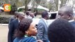 NASA flag bearer Raila Odinga  arrives at Bomas of Kenya