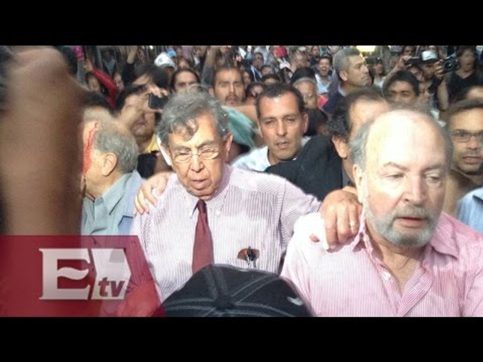 Cuauhtémoc Cárdenas fue agredido durante mitin / Paola Virrueta