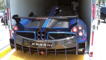 Pagani Huayra BC Macchina Volante 'flying machine' Blue BEAST delivery to Pagani Miami