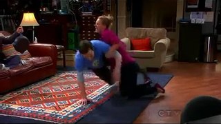 Wrestling round where Penny and Amy kissed Sheldon- the big bang theory S6x4