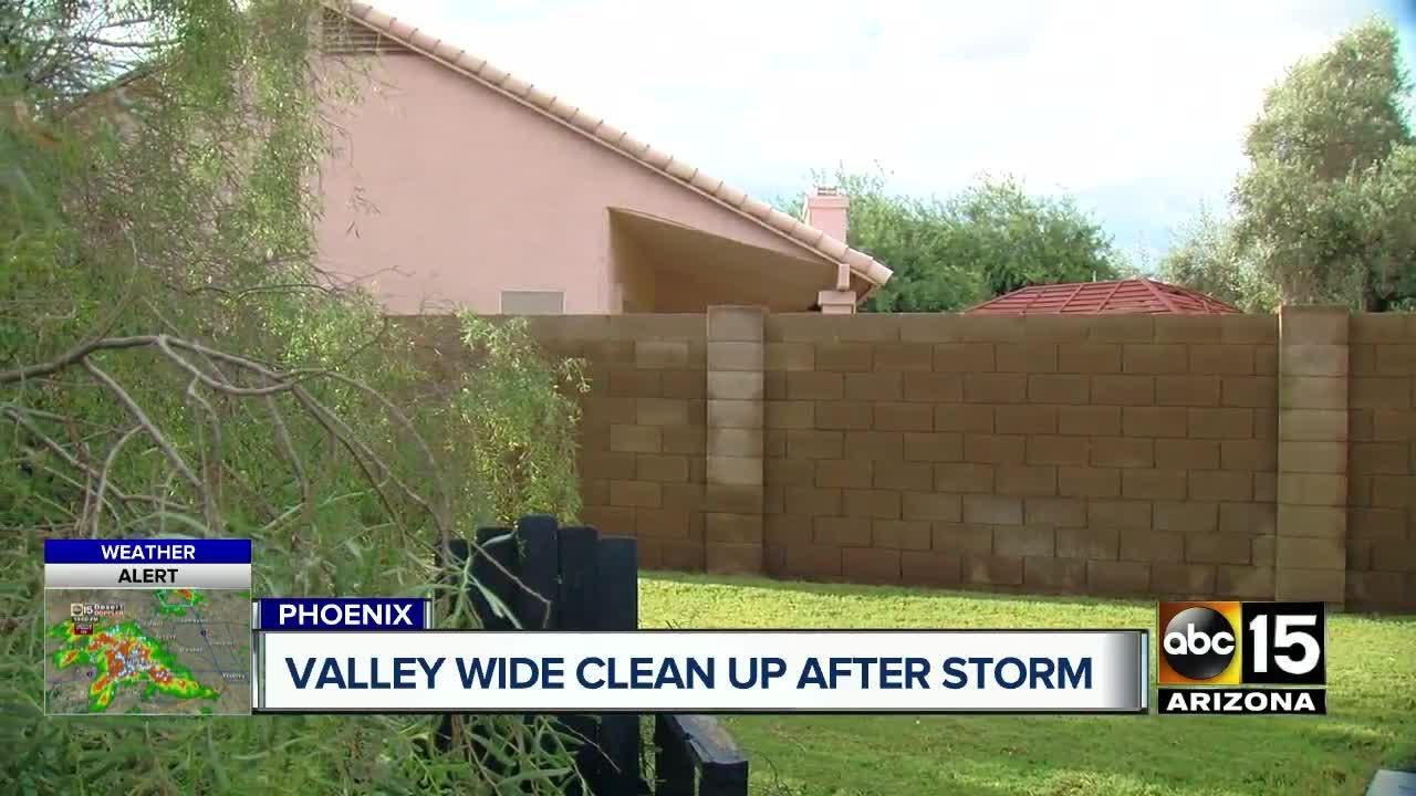 Valley-wide cleanup after Saturday morning storm