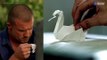 Wentworth Miller and Dominic Purcell Trying to make origami