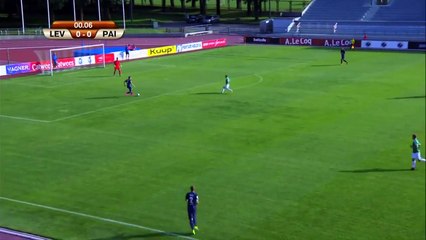 Levadia scores 15 seconds into the match without even touching the ball